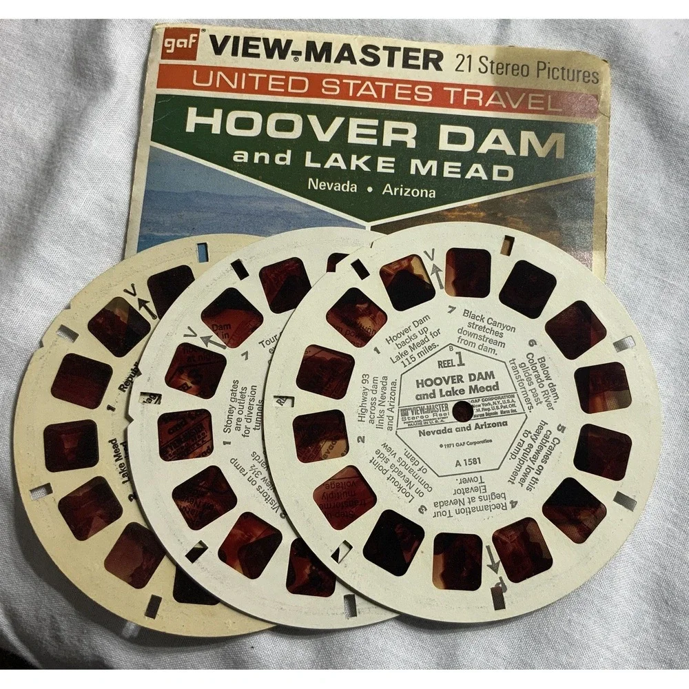 View-Master 1960 Viewer & Library Chest-Case With 72 Reels -National‎ Parks